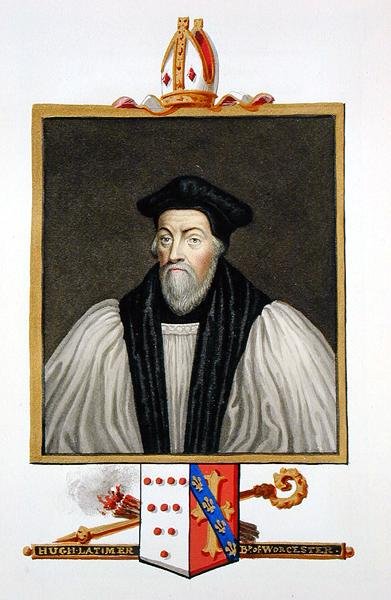Portræt af Hugh Latimer (f.c.1486-1555) biskop af Worcester fra 
