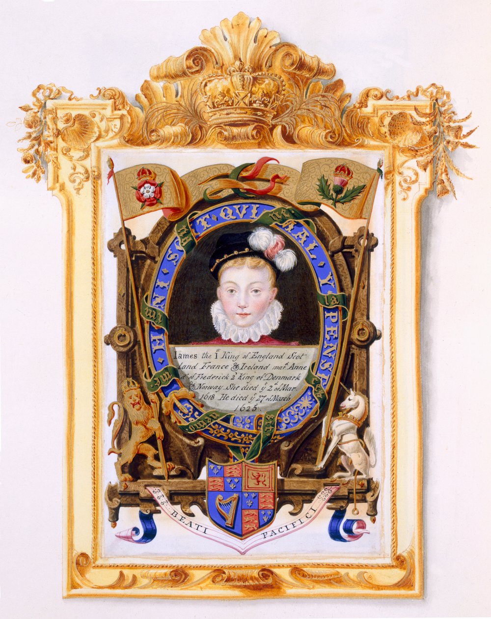 Portræt af James VI af Skotland (1566-1625) Senere James I af England som dreng ca. 1574 fra 
