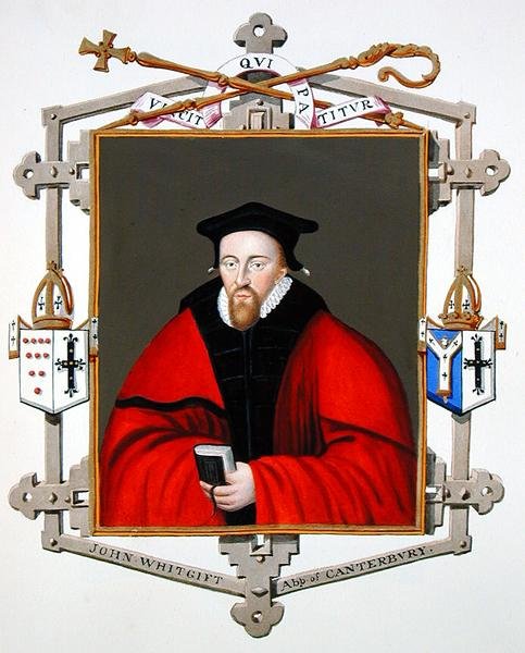 Portræt af John Whitgift (ca. 1530-1604) Ærkebiskop af Canterbury fra 