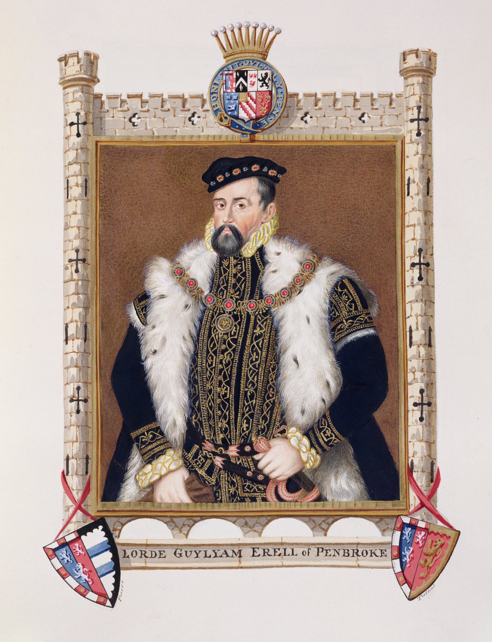 Portræt af William Herbert (ca. 1506-70) 1. jarl af Pembroke fra 