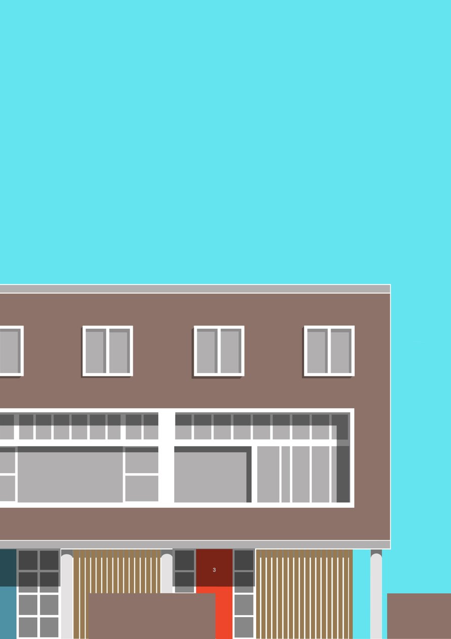 1-3 Willow Road, 2020 (digital) af Sarah Evans