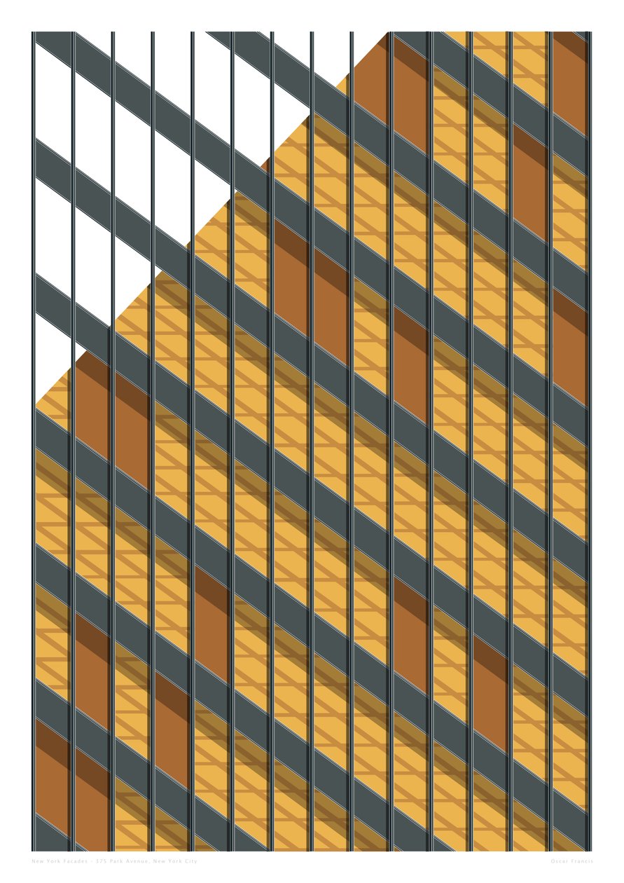 375 Park Avenue, NYC, 2015 (grafisk giclee-print) af Sarah Evans