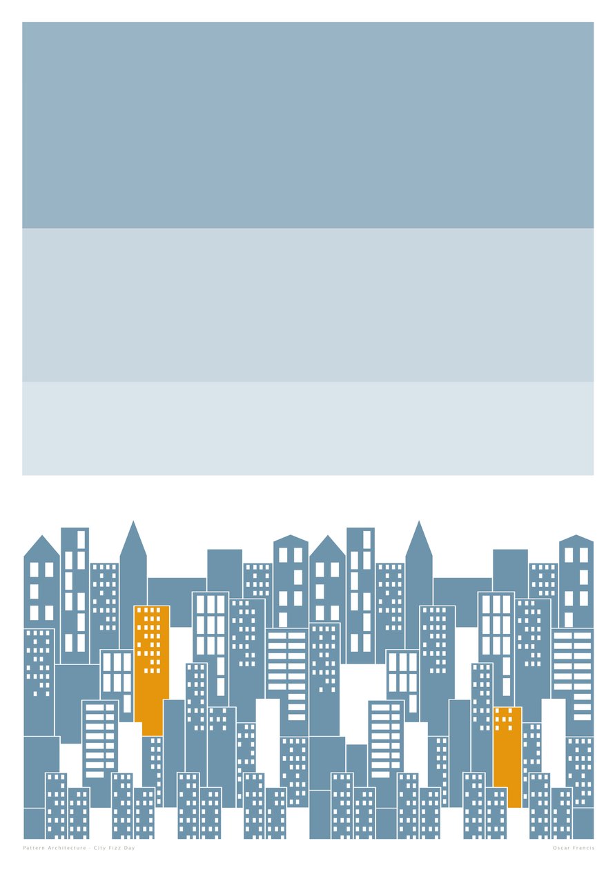 City Fizz Day, 2014 (grafisk giclee-print) af Sarah Evans