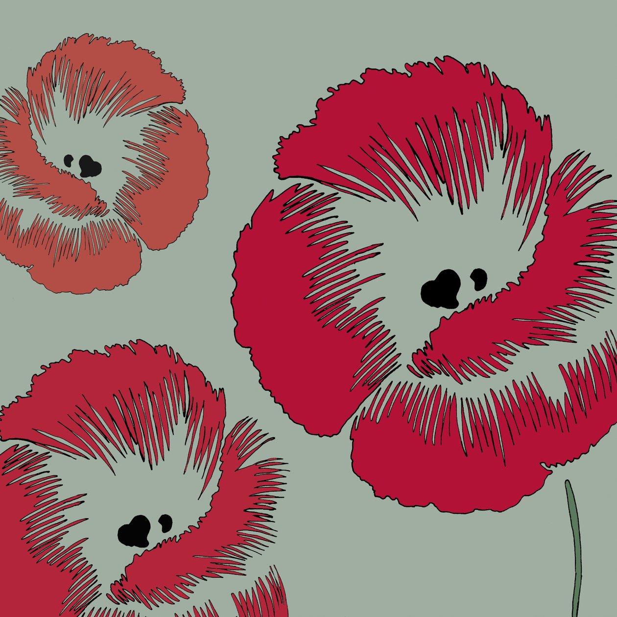 Picnic Poppy, 2005 (digital) af Sarah Hough