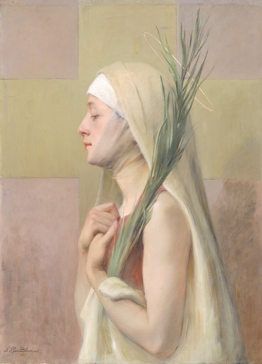 En martyr Saint Thechla, 1891. af Sarah Paxton Ball Dodson