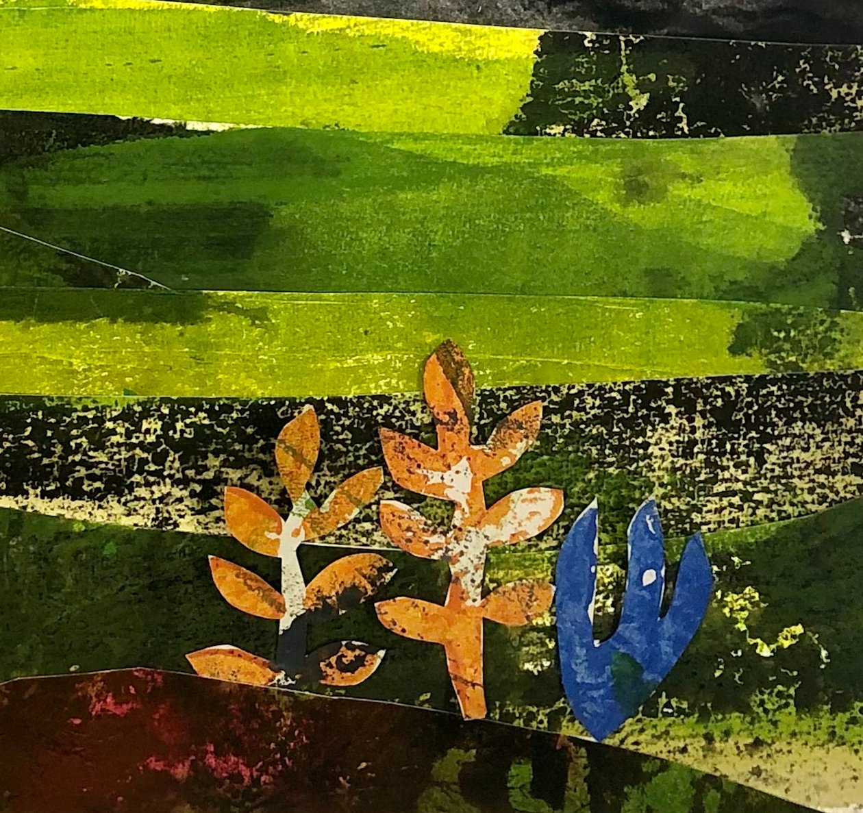 Klip Flora, 2023 (malet papir) af Sarah Thompson Engels