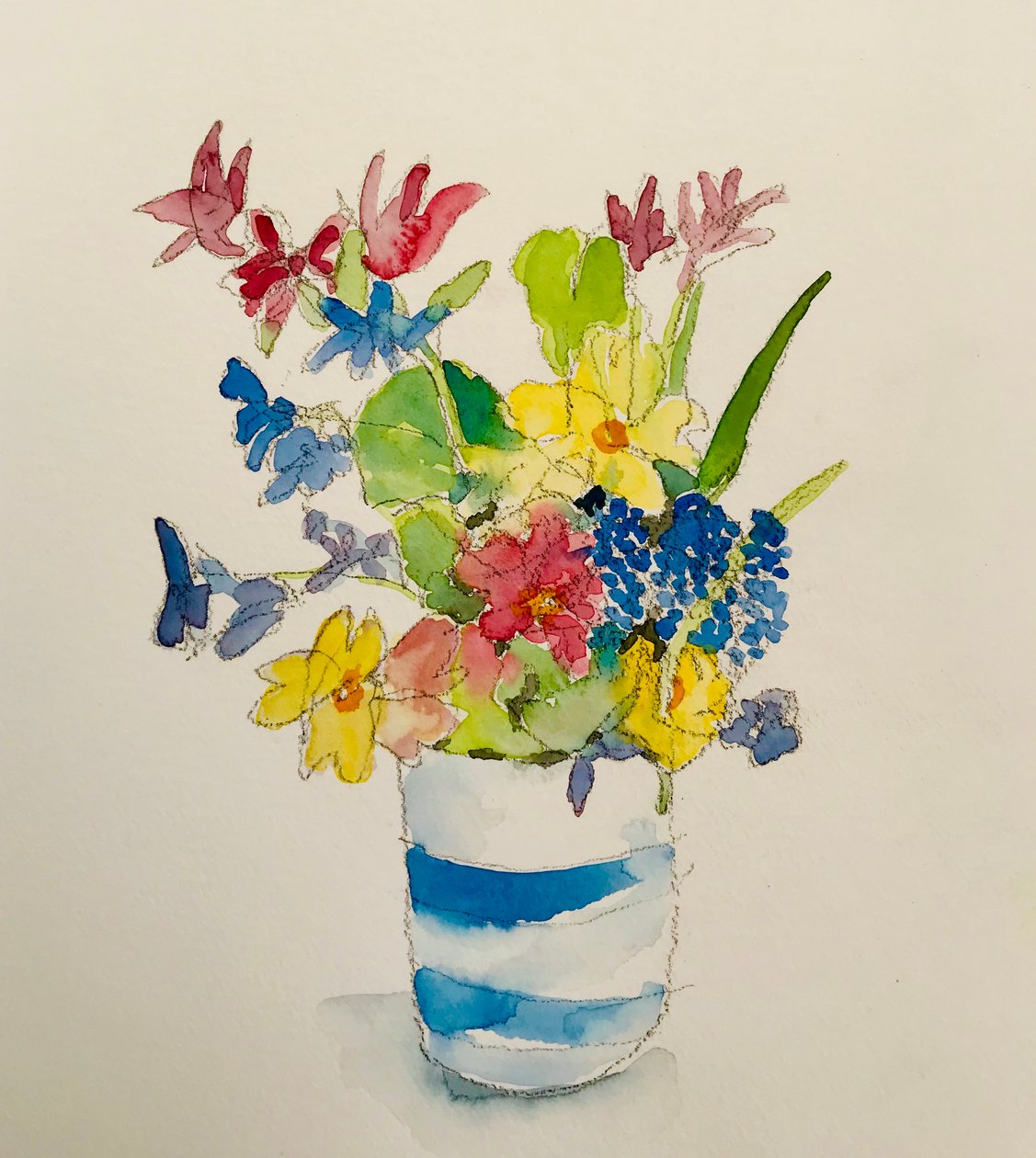 Forårsblomster II, 2020 af Sarah Thompson Engels
