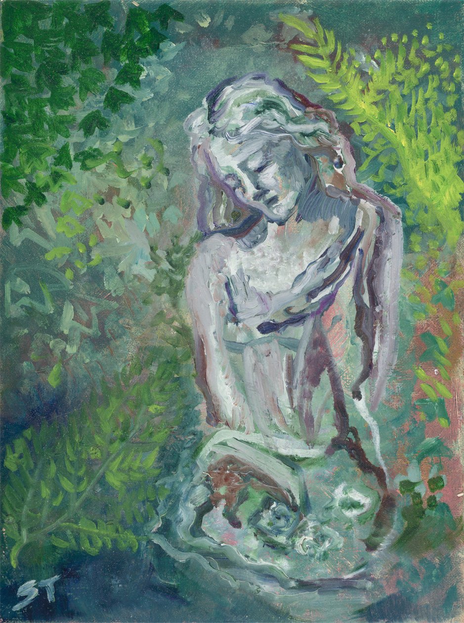 Lady in the Wood, ca. 2021 (olie på lærred) af Sarah Tudor
