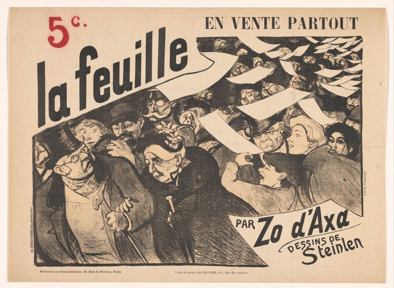 Annonceregning for La feuille af Zo d