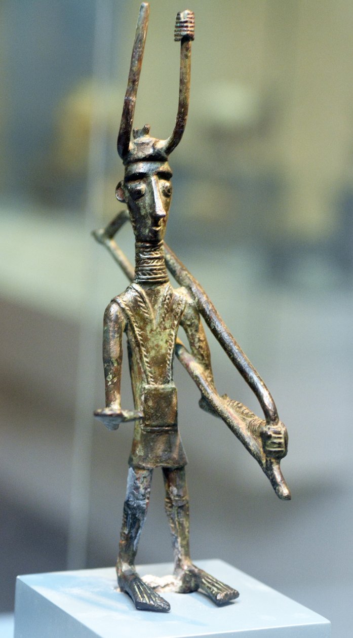 Bronzefigur af en kriger, ca. 1800-1200 f.Kr. (bronze) af Sardinia Nuragic Civilization