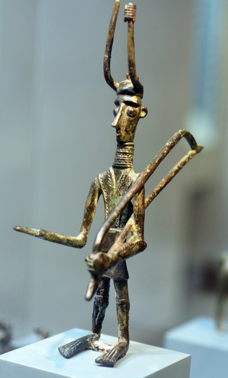 Figur af en kriger, ca. 1800-1200 f.Kr. (bronze) af Sardinia Nuragic Civilization