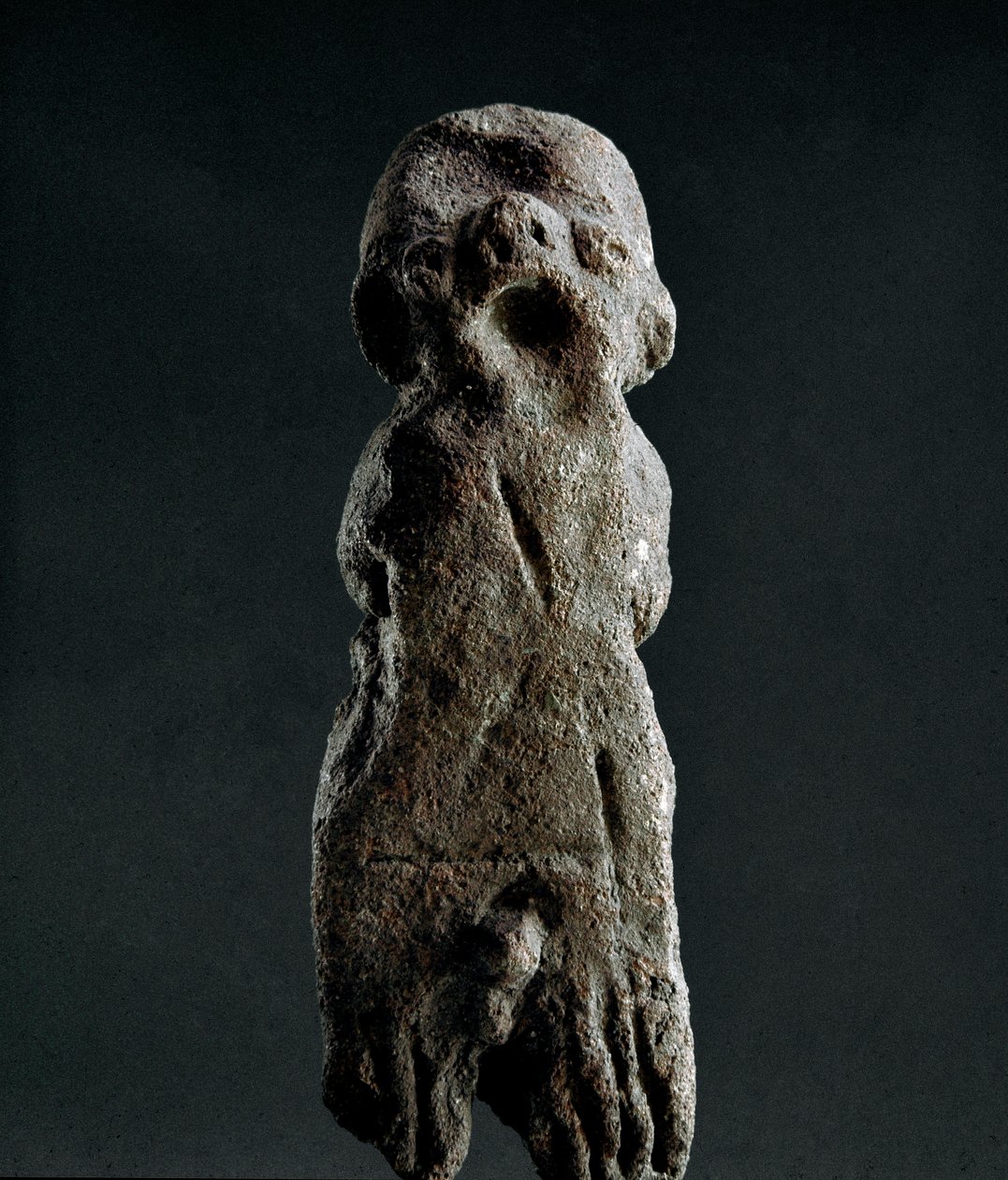 Nuragisk kultur (nuraghi) Sardinsk: votive terracotta-statuetter fra Abini-templet. Daterer fra den prænuragiske periode (25.-18. århundrede f.Kr.) Eneolitikum. Cagliari, Nationalt Arkæologisk Museum, Sardinien, Italien af Sardinia Nuragic Civilization