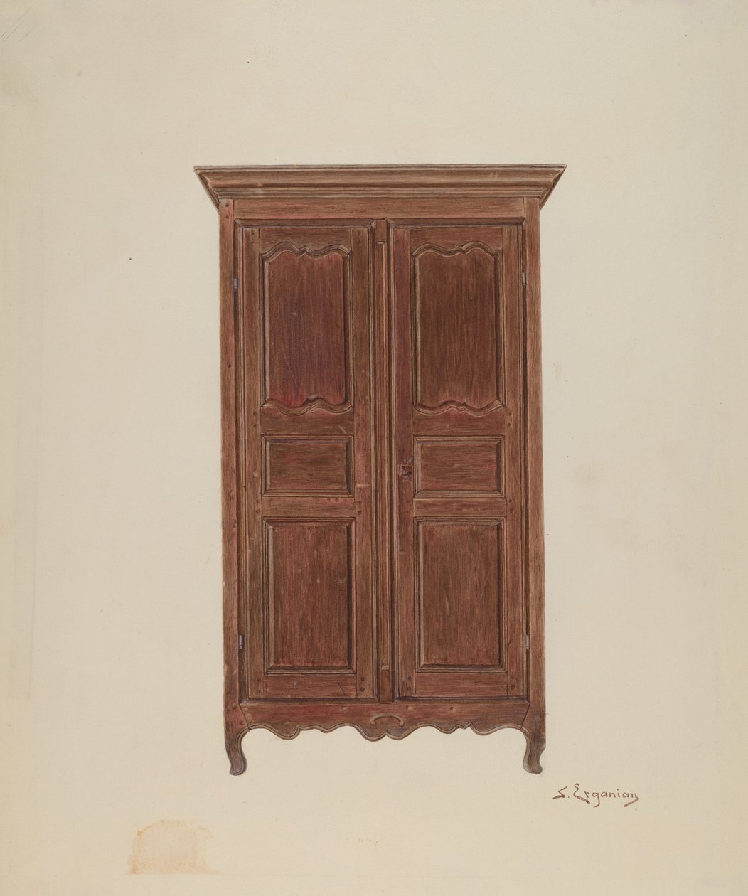 Garderobeskab, ca. 1939. af Sarkis Erganian