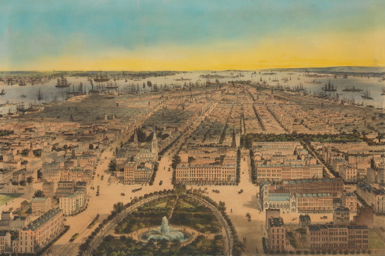 New-York Union Square, Looking South, 1850. af Sarony and Co