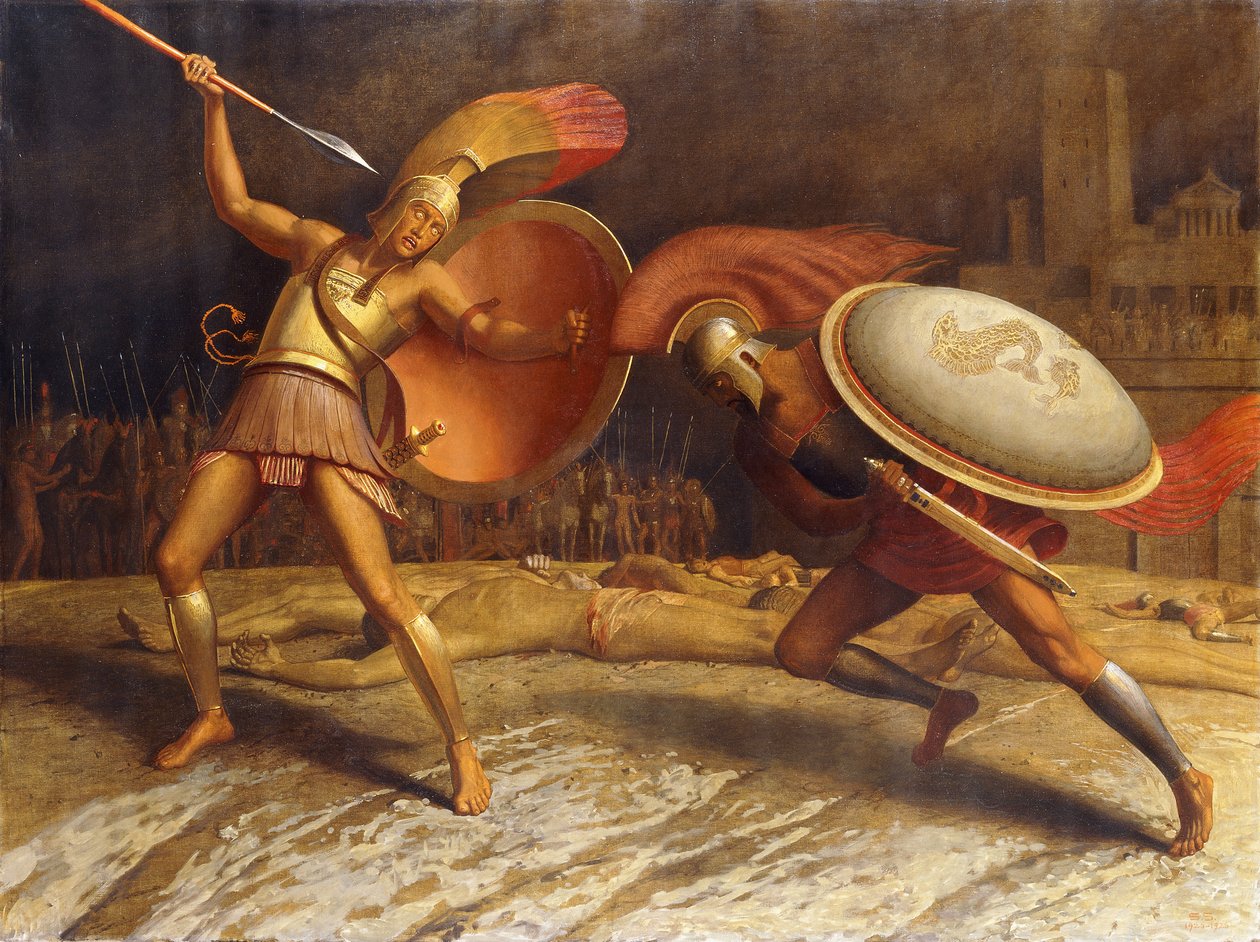 Hector og Achilles, 1923-26 af Sascha Schneider