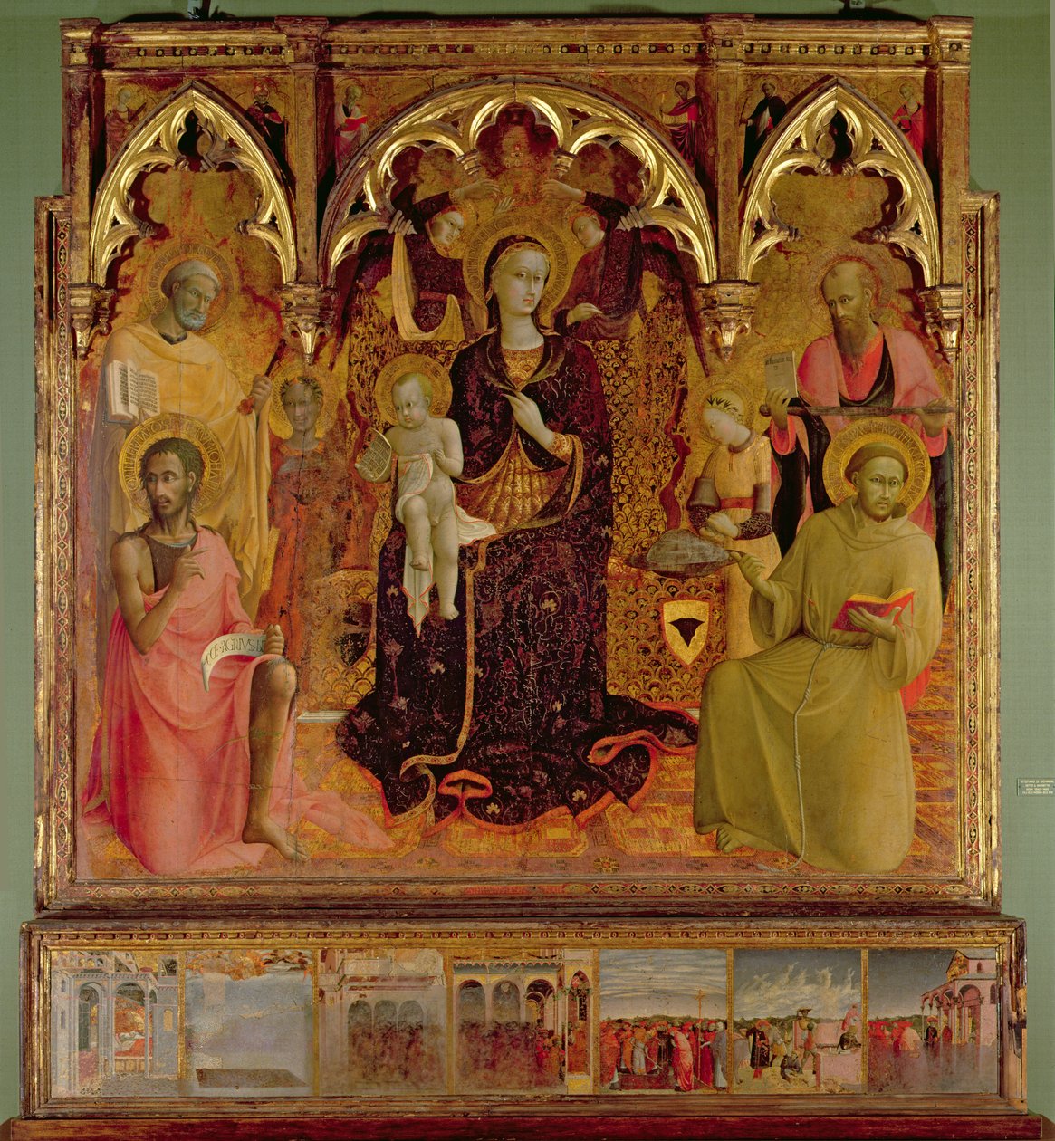 Altertavle af sneens madonna, ca. 1430-32 (tempera på panel) af Stefano Sassetta