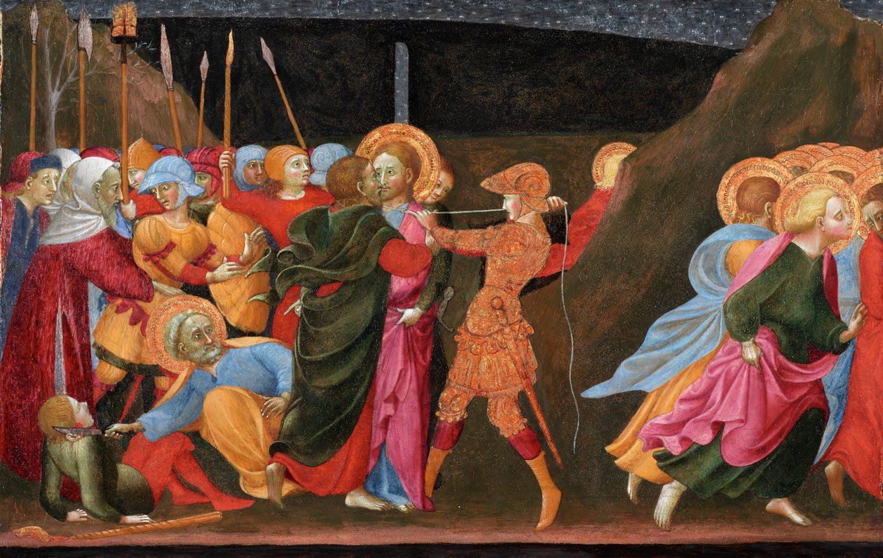 The Betrayal of Christ, ca. 1437 (tempera på panel) af Sassetta c.1392 1450 Sassetta c.1392 1450