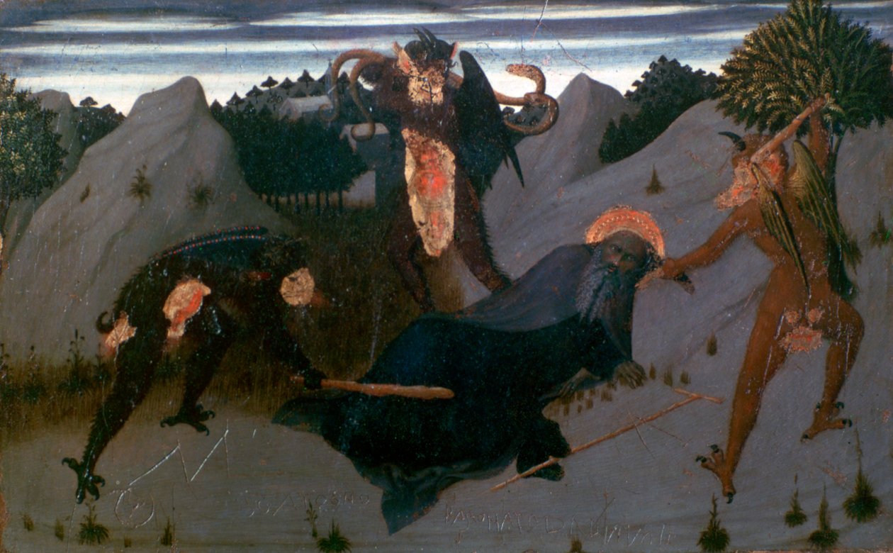 Sankt Antonius slået af djævle, 1423-1426 af Sassetta