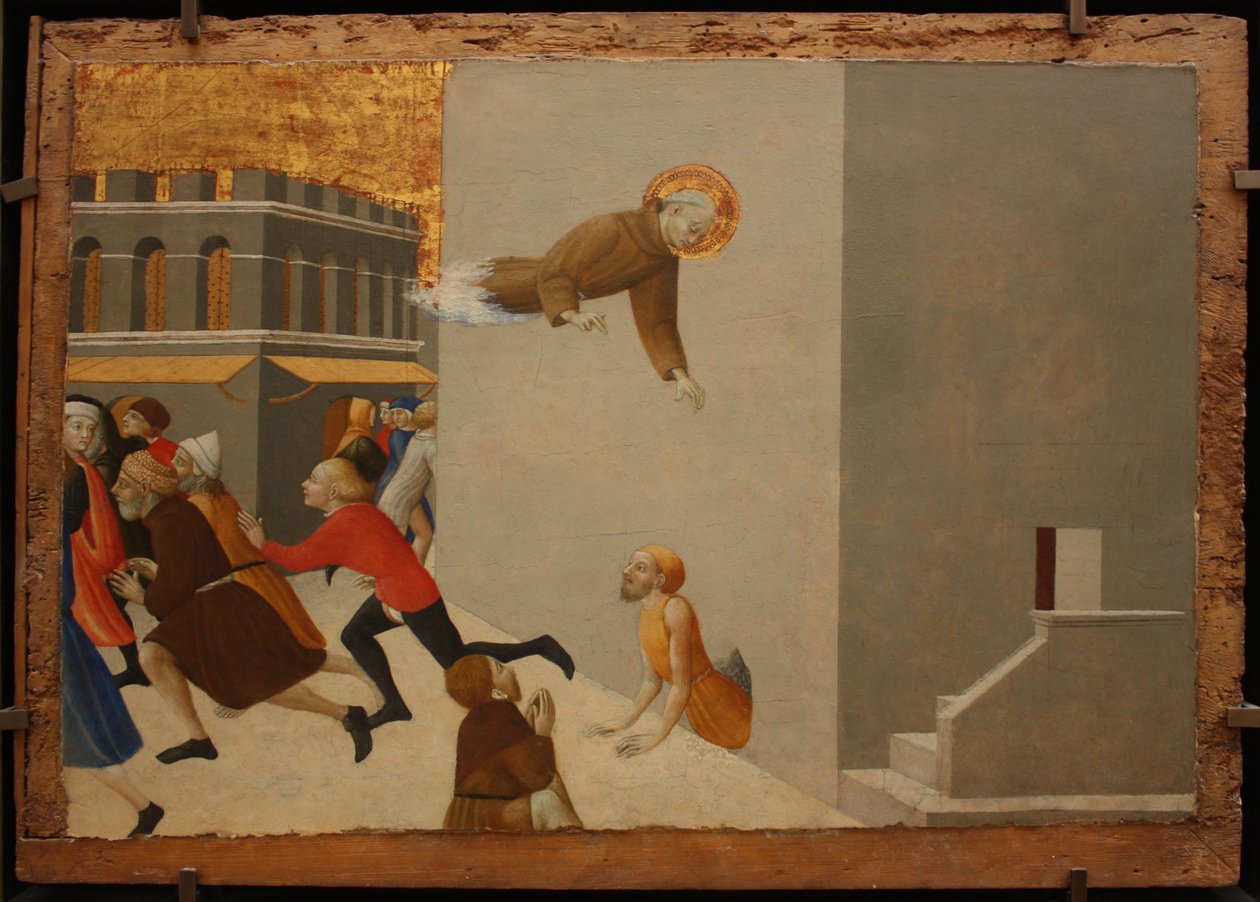 Den velsignede Ranieri befrier de fattige fra et florentinsk fængsel fra Borgo del Santo Sepolcro altertavle, 1437-1444 af Sassetta