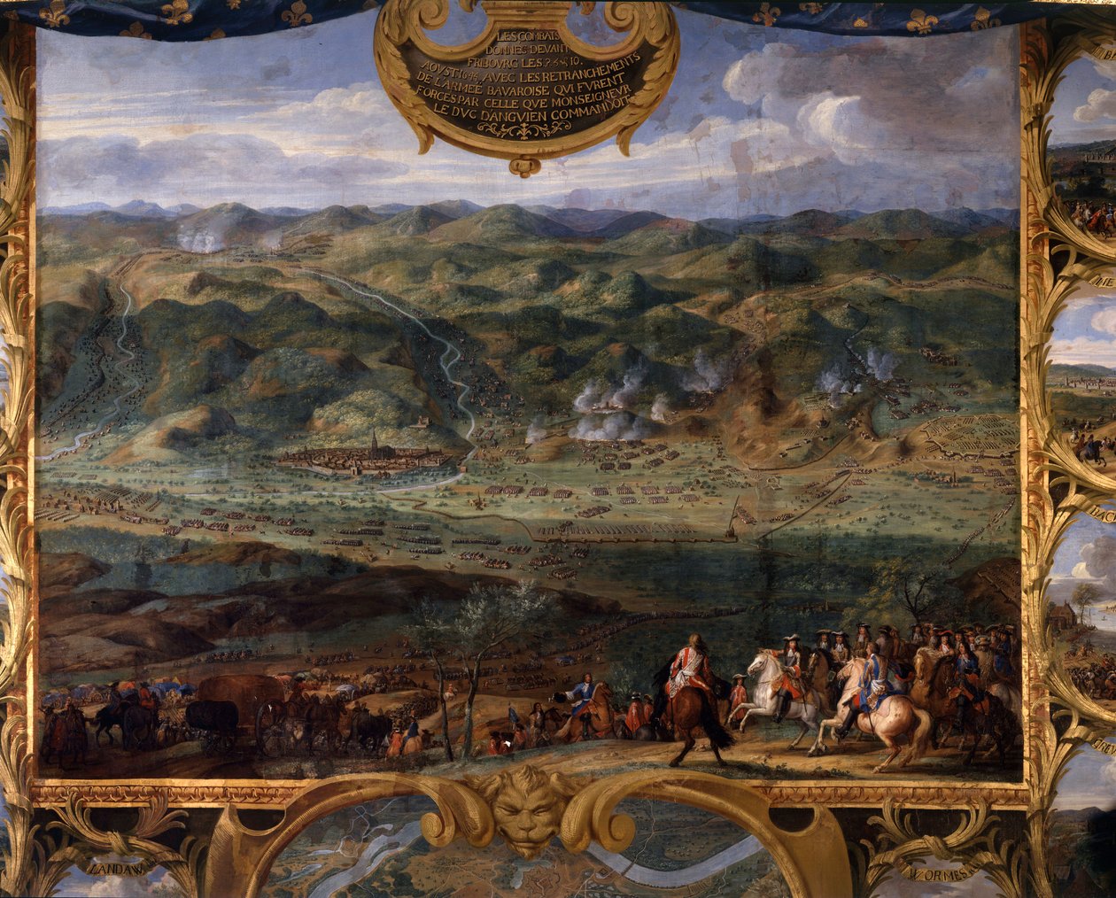 Prins Louis II af Bourbon Condes (Bourbon-Conde) handlinger kendt som Grand Conde (1621-1686): Slaget ved Fribourg (1644) under Trediveårskrigen - Maleri af Frelseren The Tale (Leconte, Greven, Lecomte ) (1659-1694) af Sauveur Le Conte