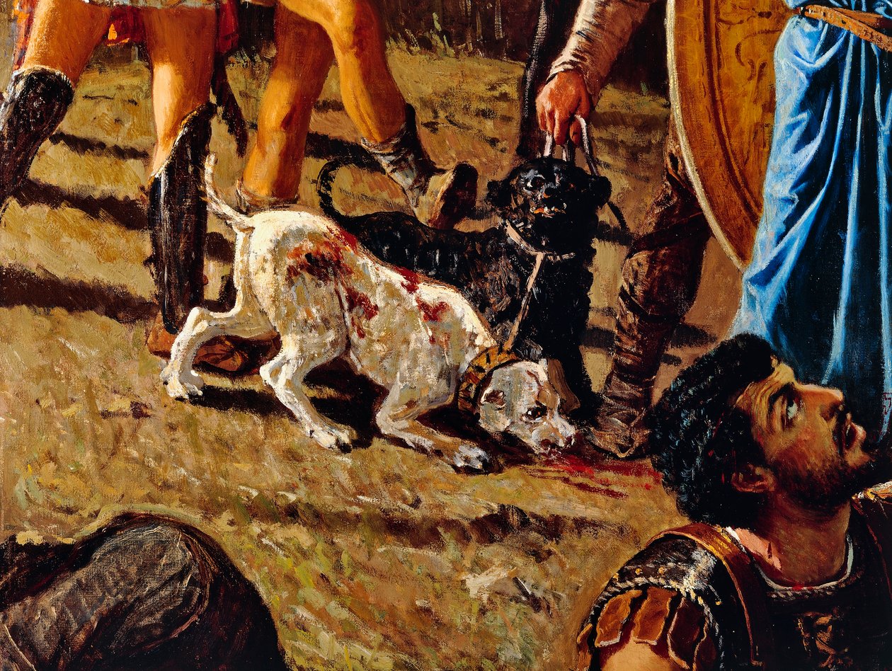 Hunde på slagmarken, detalje fra Marius