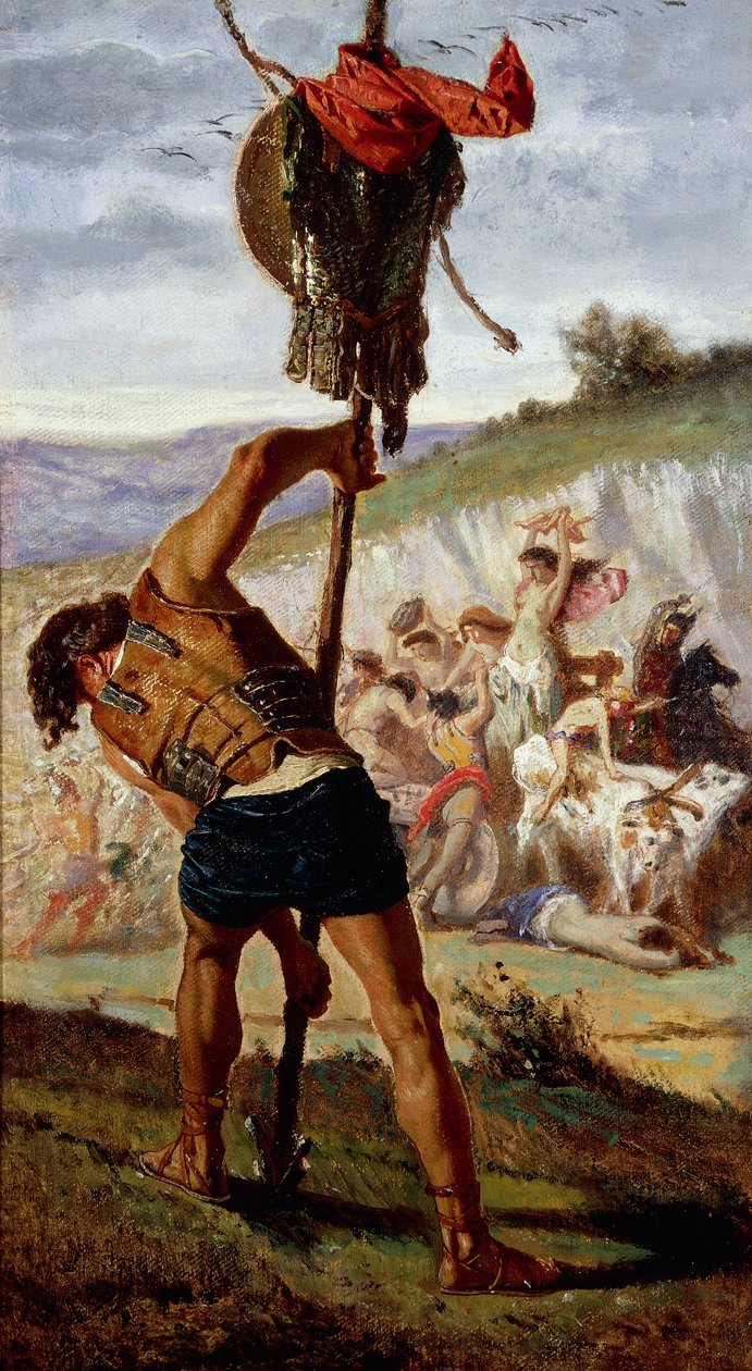 Studie til Marios triumf, af Francesco Saverio Altamura (1822-1897), olie på lærred, 234x352 cm af Saverio Altamura