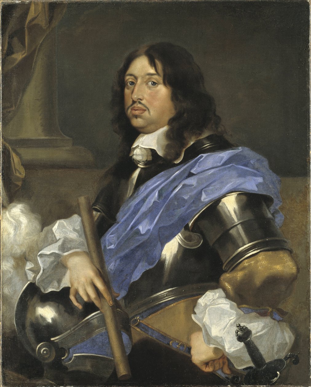 Charles X Gustave roi de Suede - Portræt af kong Charles X Gustav af Sverige (1622-1660), af Bourdon, Sebastien (1616-1671). Olie på lærred. Mål: 102x82 cm. Nationalmuseum Stockholm af Sébastien Bourdon