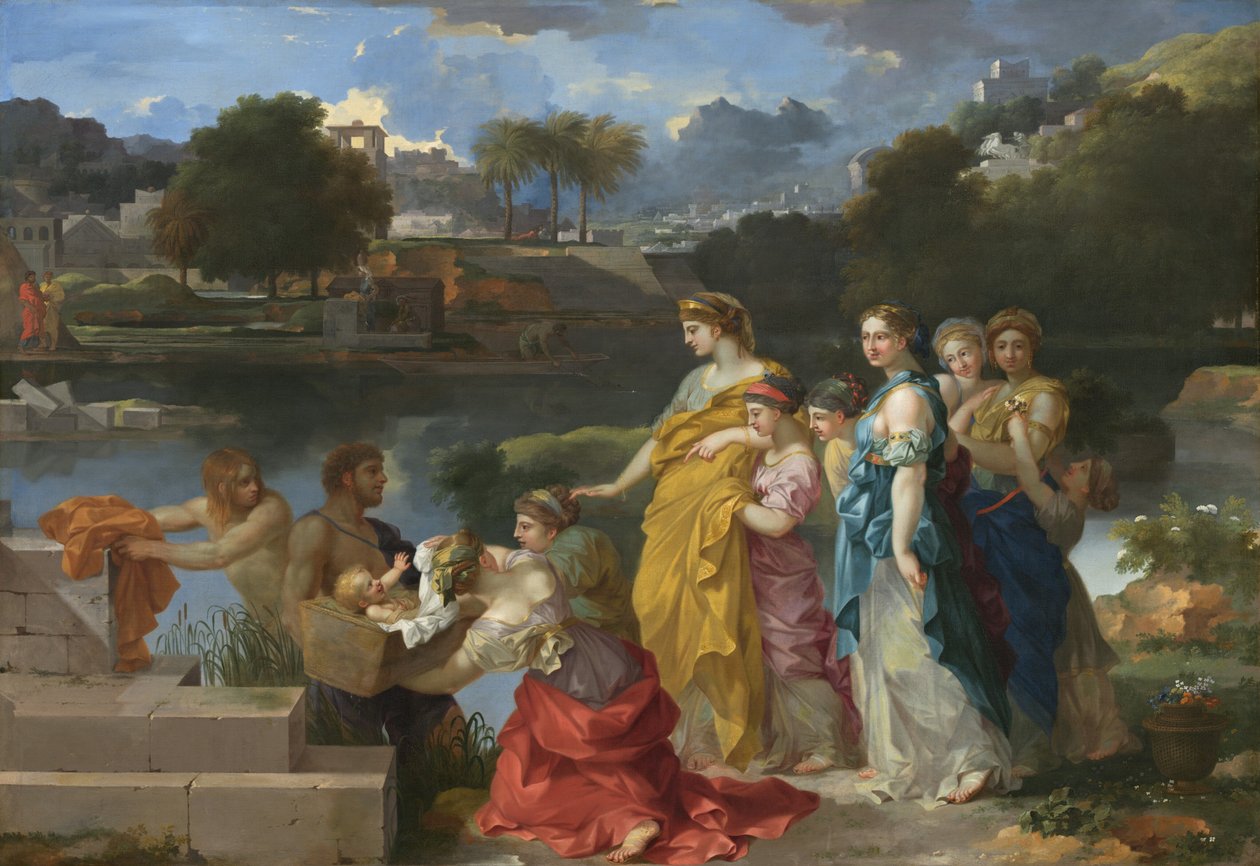 Fundet af Moses, ca. 16551660. af Sébastien Bourdon