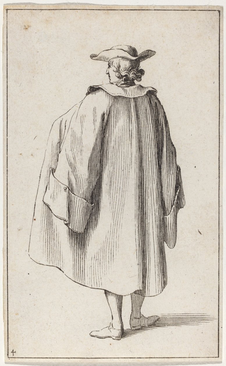 Stående mand set bagfra af Sébastien Le Clerc the elder