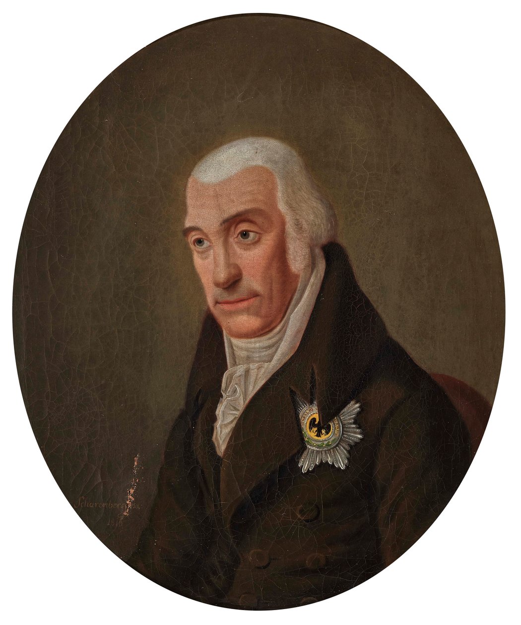 Portræt af Charles II, storhertug af Mecklenburg-Strelitz 1741-1816, 1816. af Scharenberg