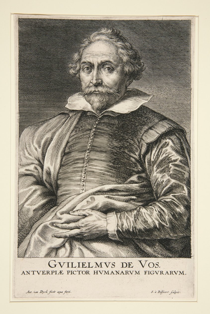 Portræt af William de Vos af Schelte Adams Bolswert