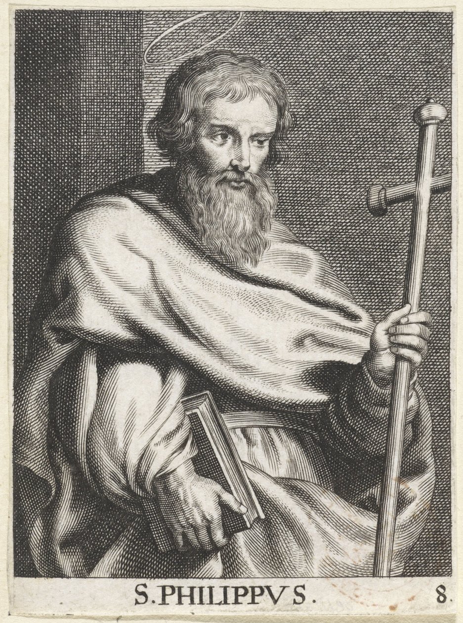 H. Philippus S. Philippus (titel på objekt) Kristus, Maria og apostlene (serietitel) af Schelte Adamsz. Bolswert (possibly)