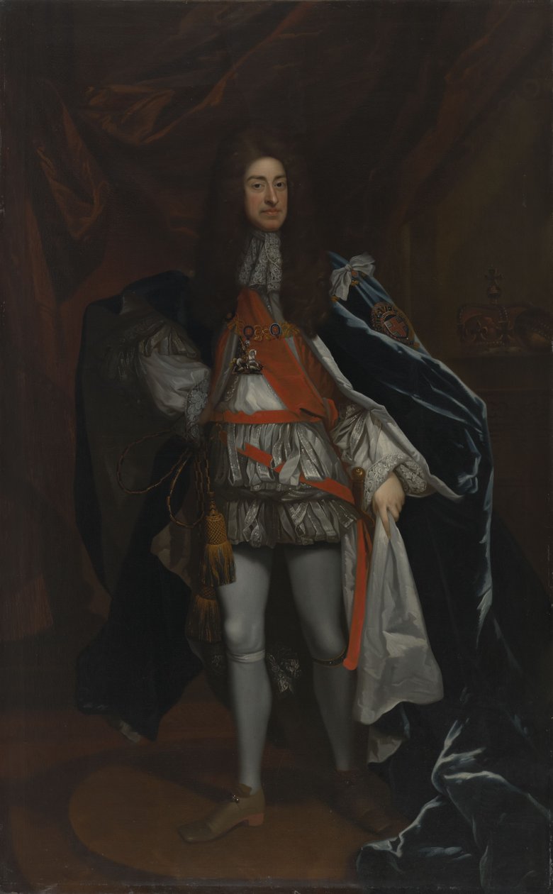 Portræt af kong James II og VII i Garter Robes (1633-1701) af Godfrey Kneller