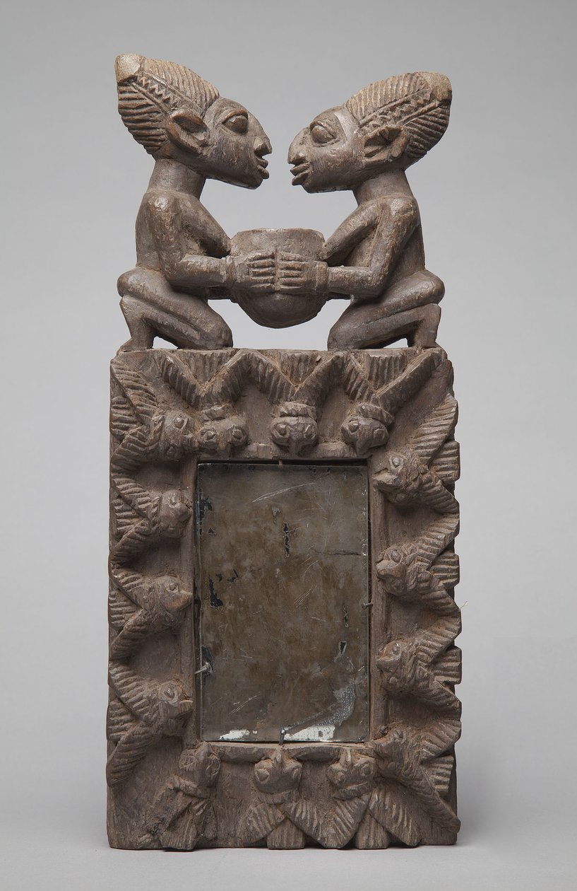Yoruba spejlkasse (træ) af School African