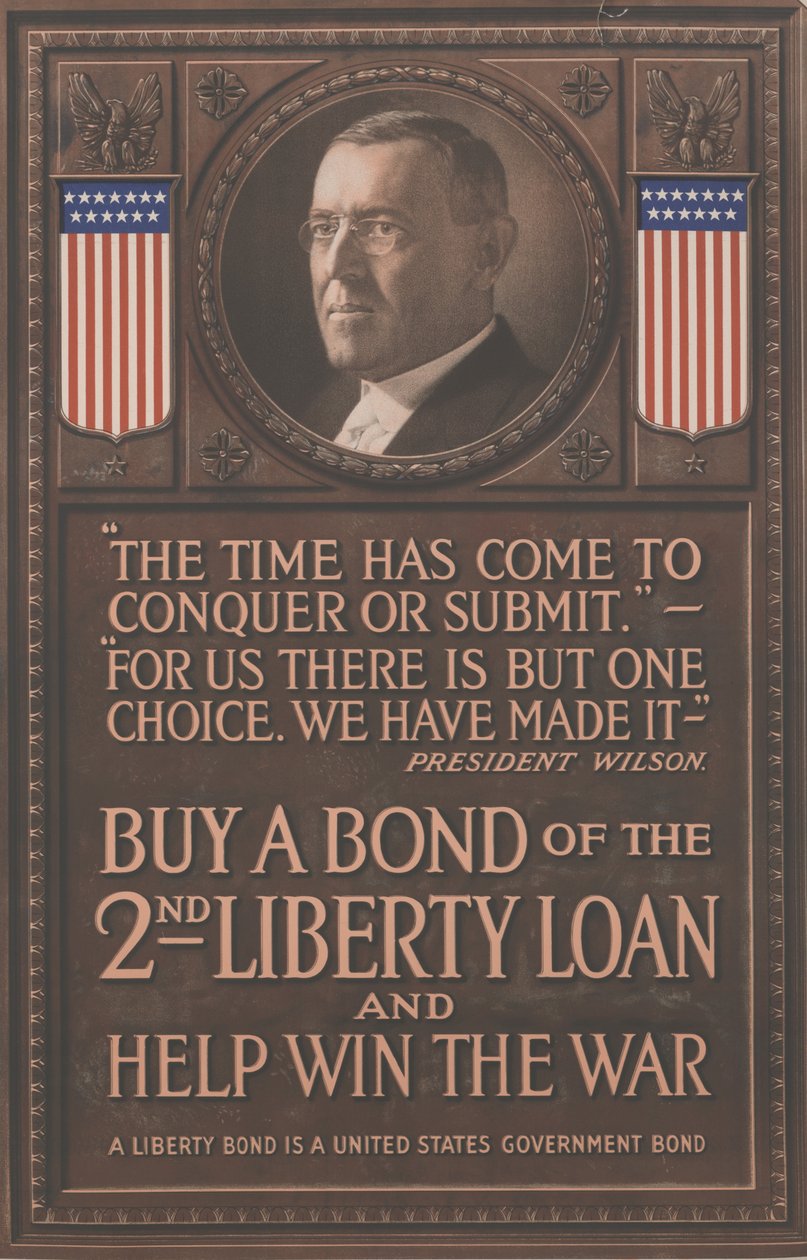 Køb en obligation fra 2nd Liberty Loan og hjælp med at vinde krigen, ca. 1917 (litografi) af School American