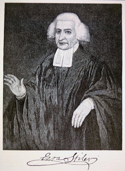 Ezra Stiles, efter maleriet af John Trumbull (litho) af School American