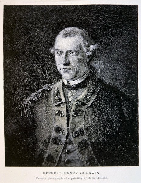 General Henry Gladwin, fra et fotografi af et maleri af John Holland (litho) af School American