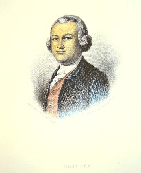 James Otis (farvet gravering) af School American