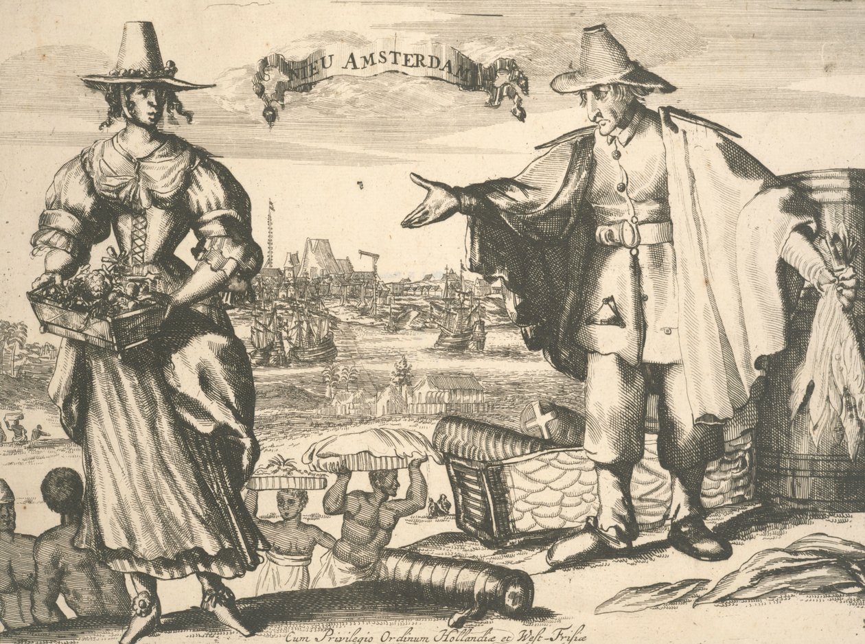 New Amsterdam (gravering) af School American