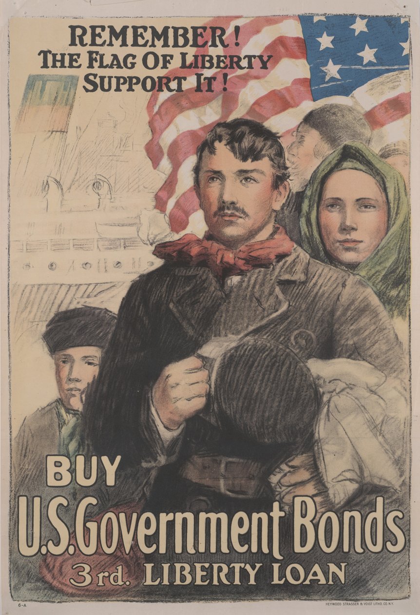 Husk det! Frihedens flag støtter det! Køb amerikanske statsobligationer, 3. Liberty Loan af School American