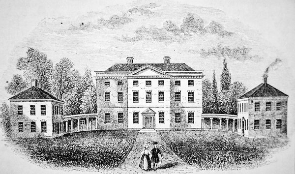 Paladsresidensen for guvernør Tryon af North Carolina (litografi) af School American