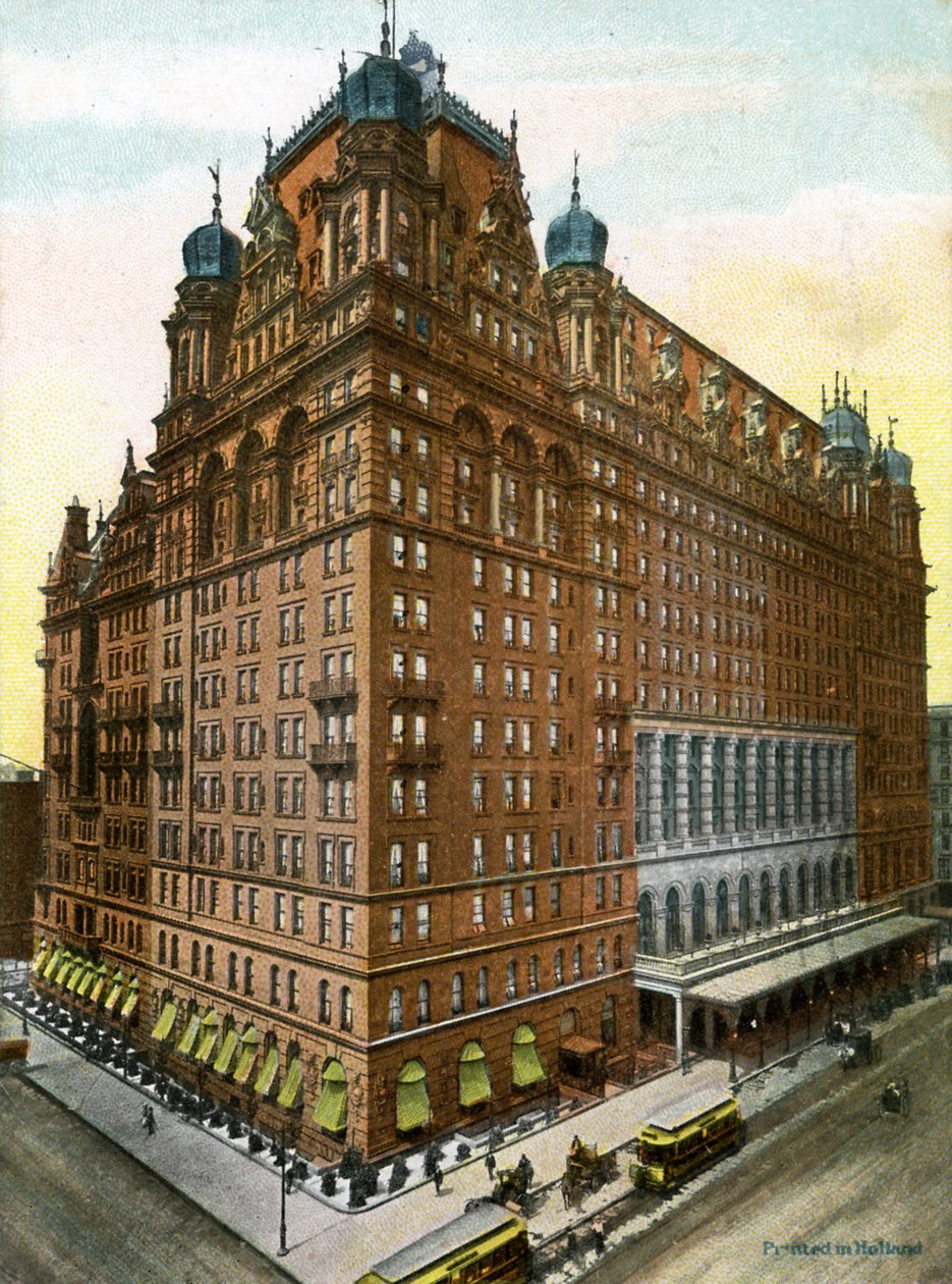 Waldorf Astoria Hotel, New York (print) af School American