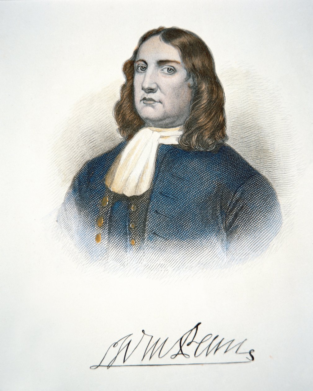William Penn (farve litho) af School American