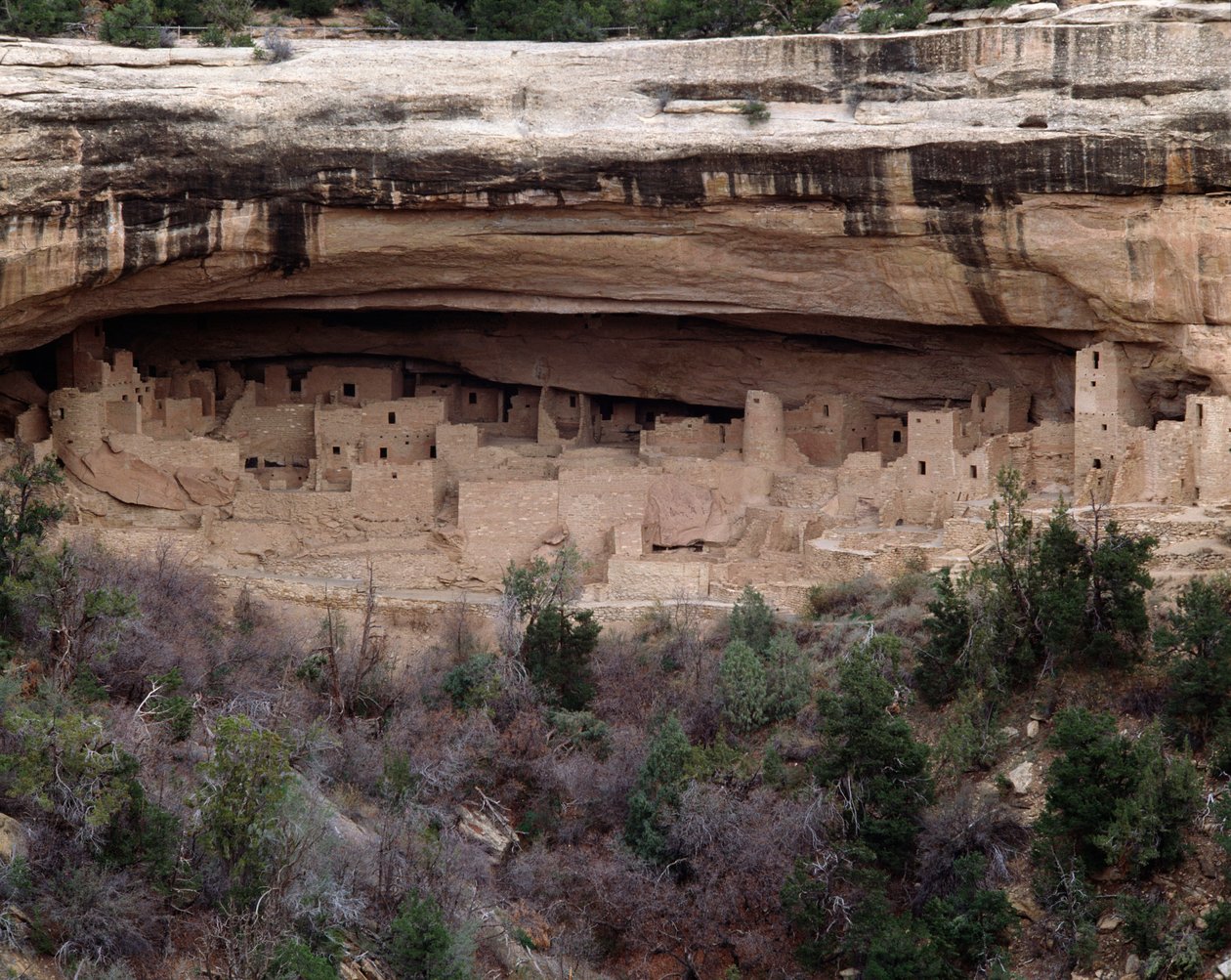 Udsigt over Cliff-paladset (1993, fotografi) af School Anasazi