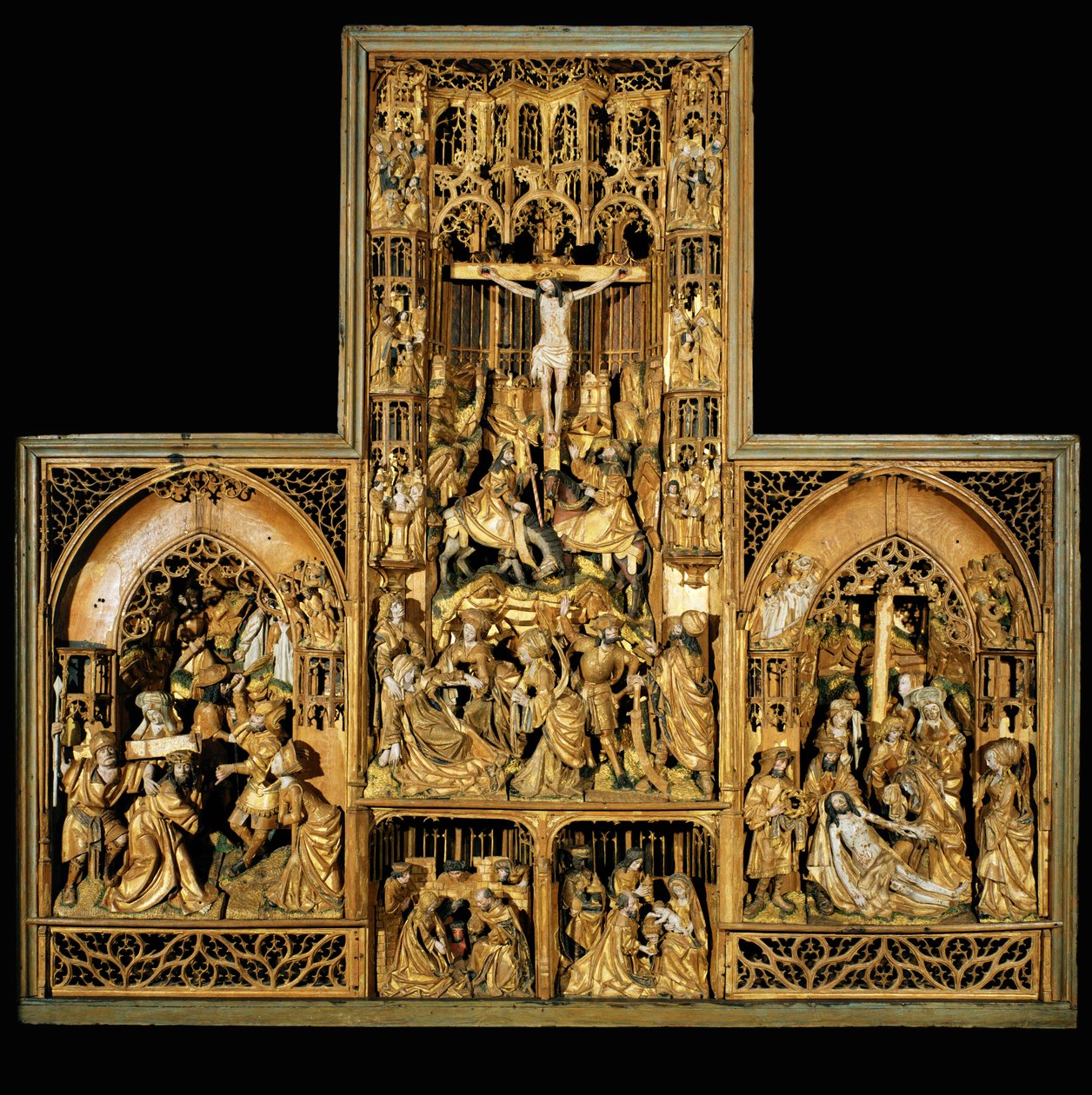Passionsalter, ca. 1500-10 (egetræ) af School Antwerp
