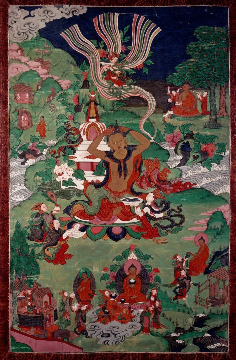 Episode af Buddhas liv: klipning. Gobelin. Paris, Guimet-museet, Nationalmuseet for asiatisk kunst af School Asian