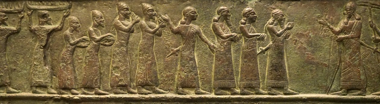 Balawat-porte fra det gamle assyriske rige (lavt relief) af School Assyrian