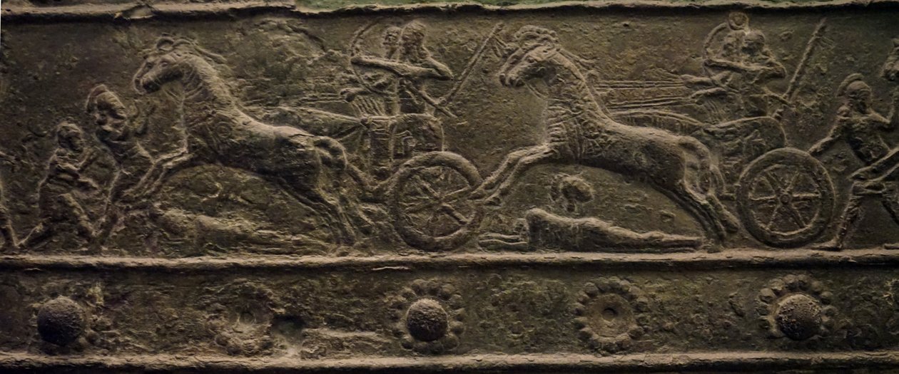 Balawat-porte fra det gamle assyriske rige (lavt relief) af School Assyrian