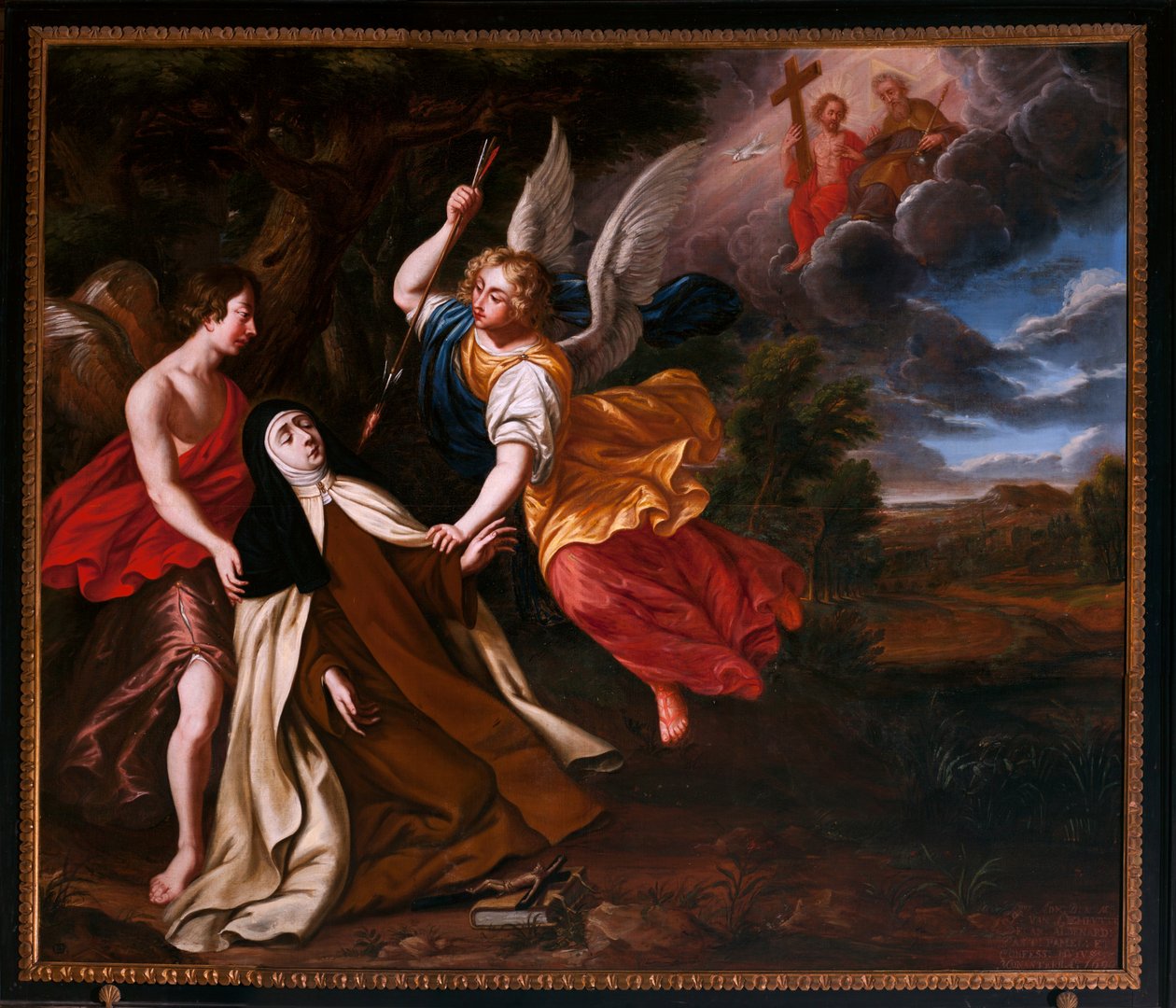 Sankt Teresas ekstase. 1692 (maleri) af School Belgian