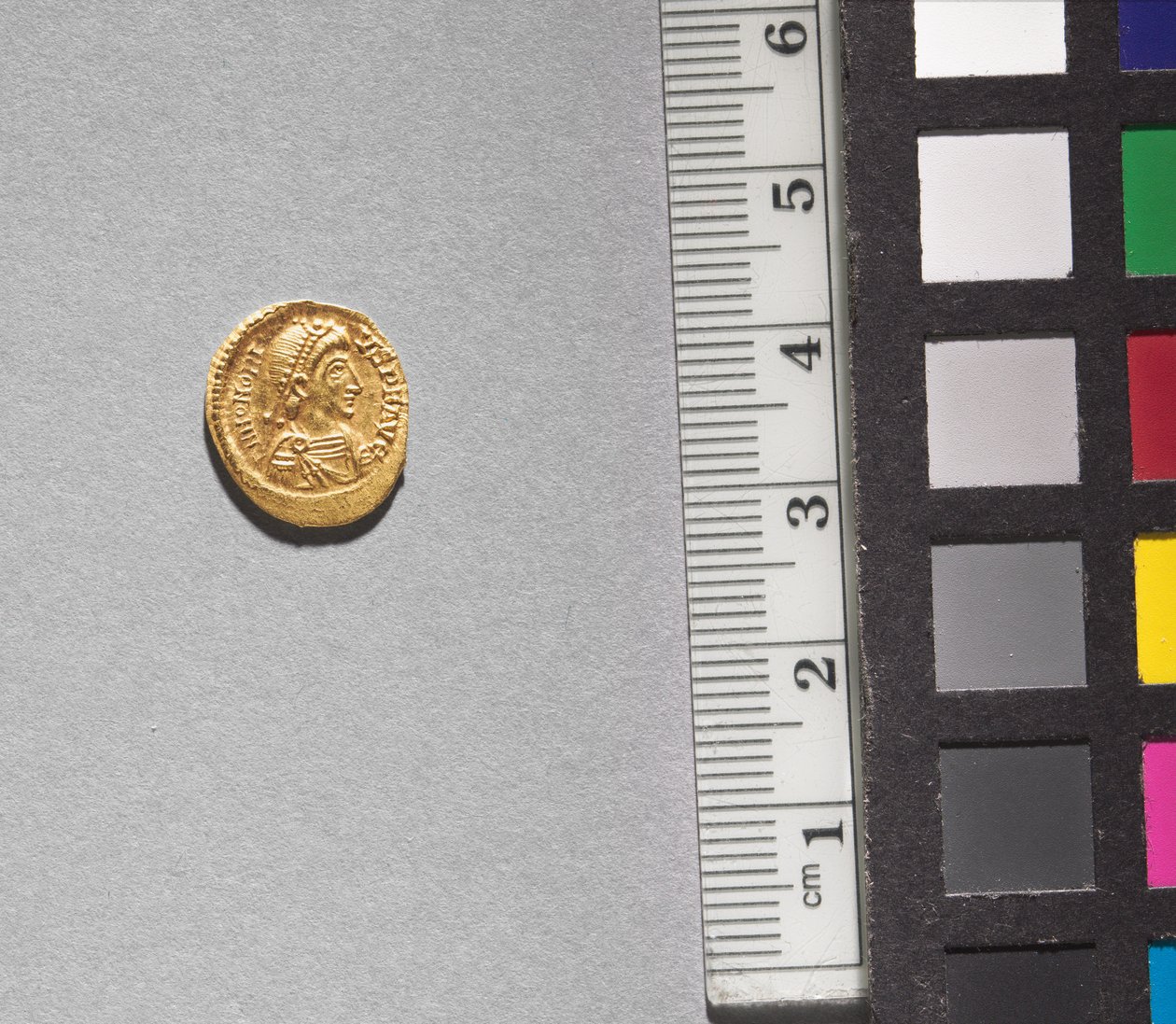 Solidus of Arkadios (forside), 395-408 (guld) (se CVL 499735 for bagside) af School Byzantine